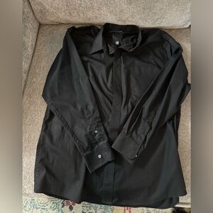 Large black button down